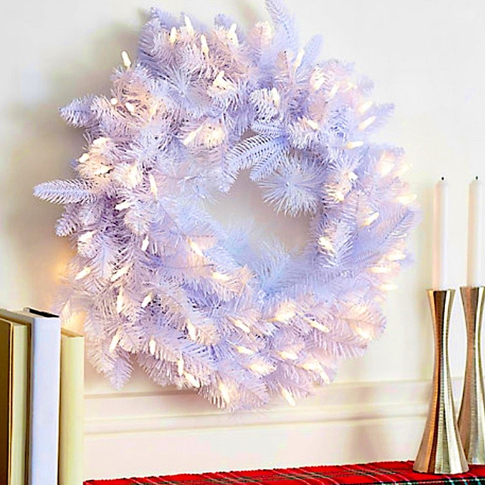 Bethlehem Lights White Color Flip Wreath